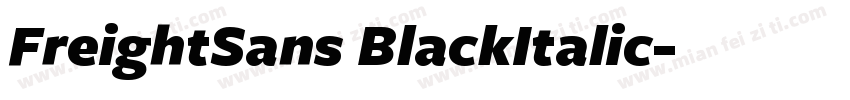 FreightSans BlackItalic字体转换